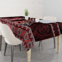 Kia Ora New Zealand Tablecloth Maori Language Week Whero Taniko Motif - Polynesian Pride