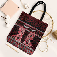 Kia Ora New Zealand Tote Bag Maori Language Week Whero Taniko Motif - Polynesian Pride