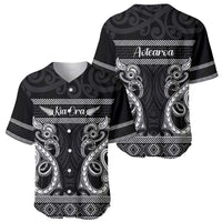 Kia Ora New Zealand Baseball Jersey Maori Language Week Pango Taniko Motif - Polynesian Pride