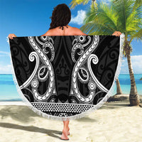 Kia Ora New Zealand Beach Blanket Maori Language Week Pango Taniko Motif - Polynesian Pride