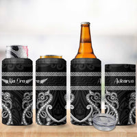 Kia Ora New Zealand 4 in 1 Can Cooler Tumbler Maori Language Week Pango Taniko Motif - Polynesian Pride