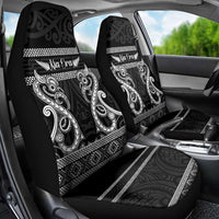Kia Ora New Zealand Car Seat Cover Maori Language Week Pango Taniko Motif - Polynesian Pride