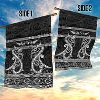 Kia Ora New Zealand Garden Flag Maori Language Week Pango Taniko Motif - Polynesian Pride