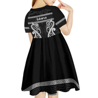 Kia Ora New Zealand Kid Short Sleeve Dress Maori Language Week Pango Taniko Motif LT14 - Polynesian Pride
