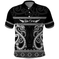 Kia Ora New Zealand Polo Shirt Maori Language Week Pango Taniko Motif - Polynesian Pride