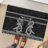 Kia Ora New Zealand Rubber Doormat Maori Language Week Pango Taniko Motif - Polynesian Pride