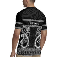 Kia Ora New Zealand Rugby Jersey Maori Language Week Pango Taniko Motif - Polynesian Pride