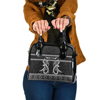 Kia Ora New Zealand Shoulder Handbag Maori Language Week Pango Taniko Motif - Polynesian Pride