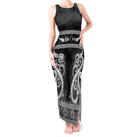 Kia Ora New Zealand Tank Maxi Dress Maori Language Week Pango Taniko Motif - Polynesian Pride