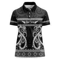 Kia Ora New Zealand Women Polo Shirt Maori Language Week Pango Taniko Motif - Polynesian Pride