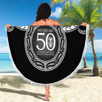 Kia Kaha Te Reo Maori New Zealand Beach Blanket 50th Anniversary Ake Ake Ake - Polynesian Pride