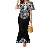Kia Kaha Te Reo Maori New Zealand Family Matching Mermaid Dress and Hawaiian Shirt 50th Anniversary Ake Ake Ake - Polynesian Pride