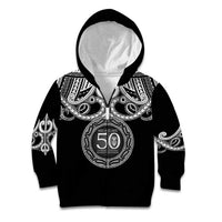 Kia Kaha Te Reo Maori New Zealand Kid Hoodie 50th Anniversary Ake Ake Ake - Polynesian Pride