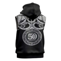 Kia Kaha Te Reo Maori New Zealand Sleeveless Zip Hoodie 50th Anniversary Ake Ake Ake - Polynesian Pride