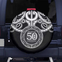 Kia Kaha Te Reo Maori New Zealand Spare Tire Cover 50th Anniversary Ake Ake Ake - Polynesian Pride
