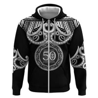 Kia Kaha Te Reo Maori New Zealand Zip Hoodie 50th Anniversary Ake Ake Ake - Polynesian Pride