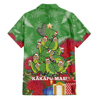 Kakapo New Zealand Christmas Family Matching Tank Maxi Dress and Hawaiian Shirt Meri Kirihimete Pohutukawa - Green Color LT14 - Polynesian Pride