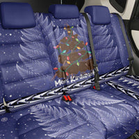 Kiwi New Zealand Christmas Back Car Seat Cover Meri Kirihimete Silver Fern - Blue Color