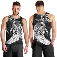 Personalised New Zealand Surfing Men Tank Top Aotearoa Maori Tiki Haka