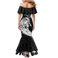Personalised New Zealand Surfing Mermaid Dress Aotearoa Maori Tiki Haka