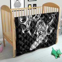 Personalised New Zealand Surfing Quilt Aotearoa Maori Tiki Haka