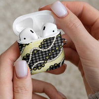 Black Palaka Hawaii AirPods Case Kukui Nut Pikake Lei Hawaiian Tapa Pattern - Polynesian Pride