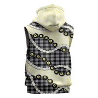 Black Palaka Hawaii Sleeveless Zip Hoodie Kukui Nut Pikake Lei Hawaiian Tapa Pattern LT14 - Polynesian Pride