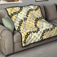Yellow Palaka Hawaii Quilt Kukui Nut Pikake Lei Hawaiian Tapa Pattern - Polynesian Pride