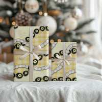 Yellow Palaka Hawaii Wrapping Paper Kukui Nut Pikake Lei Hawaiian Tapa Pattern - Polynesian Pride