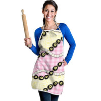 Pink Palaka Hawaii Apron Kukui Nut Pikake Lei Hawaiian Tapa Pattern - Polynesian Pride
