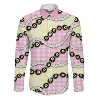 Pink Palaka Hawaii Family Matching Summer Maxi Dress and Hawaiian Shirt Kukui Nut Pikake Lei Hawaiian Tapa Pattern - Polynesian Pride