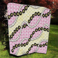 Pink Palaka Hawaii Quilt Kukui Nut Pikake Lei Hawaiian Tapa Pattern - Polynesian Pride
