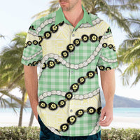 Green Palaka Hawaii Hawaiian Shirt Kukui Nut Pikake Lei Hawaiian Tapa Pattern LT14 - Polynesian Pride
