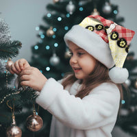 Red Palaka Hawaii Christmas Santa Hat Kukui Nut Pikake Lei Hawaiian Tapa Pattern - Polynesian Pride