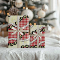 Red Palaka Hawaii Wrapping Paper Kukui Nut Pikake Lei Hawaiian Tapa Pattern - Polynesian Pride