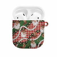 Cowboy Hawaii Mele Kalikimaka AirPods Case Paniolo Kukui Nut Pikake Lei Red Version - Polynesian Pride