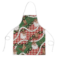Cowboy Hawaii Mele Kalikimaka Apron Paniolo Kukui Nut Pikake Lei Red Version - Polynesian Pride