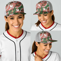 Cowboy Hawaii Mele Kalikimaka Baseball Net Cap Paniolo Kukui Nut Pikake Lei Red Version - Polynesian Pride