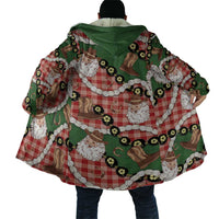 Cowboy Hawaii Mele Kalikimaka Cloak Paniolo Kukui Nut Pikake Lei Red Version - Polynesian Pride