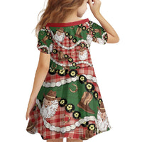 Cowboy Hawaii Mele Kalikimaka Family Matching Long Sleeve Bodycon Dress and Hawaiian Shirt Paniolo Kukui Nut Pikake Lei Red Version LT14 - Polynesian Pride
