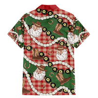 Cowboy Hawaii Mele Kalikimaka Family Matching Mermaid Dress and Hawaiian Shirt Paniolo Kukui Nut Pikake Lei Red Version - Polynesian Pride