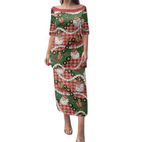 Cowboy Hawaii Mele Kalikimaka Family Matching Puletasi and Hawaiian Shirt Paniolo Kukui Nut Pikake Lei Red Version - Polynesian Pride