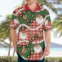 Cowboy Hawaii Mele Kalikimaka Hawaiian Shirt Paniolo Kukui Nut Pikake Lei Red Version LT14 - Polynesian Pride