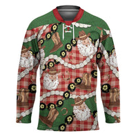 Cowboy Hawaii Mele Kalikimaka Hockey Jersey Paniolo Kukui Nut Pikake Lei Red Version LT14 Unisex Red - Polynesian Pride