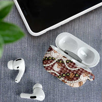 Cowboy Hawaii Mele Kalikimaka AirPods Case Paniolo Kukui Nut Pikake Lei Burgundy Version - Polynesian Pride