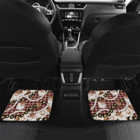 Cowboy Hawaii Mele Kalikimaka Car Mats Paniolo Kukui Nut Pikake Lei Burgundy Version - Polynesian Pride