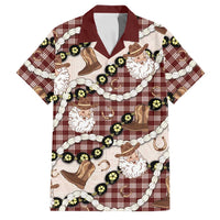 Cowboy Hawaii Mele Kalikimaka Family Matching Summer Maxi Dress and Hawaiian Shirt Paniolo Kukui Nut Pikake Lei Burgundy Version LT14 Dad's Shirt - Short Sleeve Burgundy - Polynesian Pride