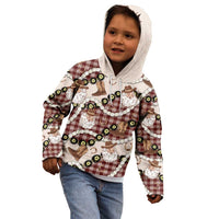 Cowboy Hawaii Mele Kalikimaka Kid Hoodie Paniolo Kukui Nut Pikake Lei Burgundy Version - Polynesian Pride
