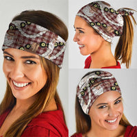 Cowboy Hawaii Mele Kalikimaka Neck Gaiter Paniolo Kukui Nut Pikake Lei Burgundy Version - Polynesian Pride