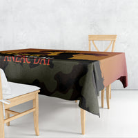 Tokelau ANZAC Day Tablecloth Camouflage With Poppies Lest We Forget LT14 - Polynesian Pride